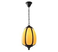 HXFFXHF New Chinese Style Chandelier Landscape Garden Light Corridor Aisle Terrace Balcony Pavilion Lighting E27 Waterproof Outdoor Chandelier Villa Garden Indoor Imitation Pumpkin Lamp Interesting