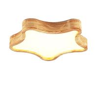 HXFFXHF Nordic Children's Room Ceiling Lamp Solid Wood LED Pentagram Ceiling Light Creative Chandelier Bedroom Study Boys and Girls Room Ceiling Light Fixtures Interesting Life (42cm Warm