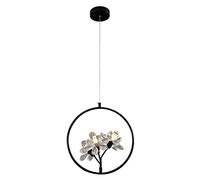 HXFFXHF Nordic Light Luxury Crystal Small Pendant Light, Gold Flower Crystal Chandelier, Modern Dining Room Bar Bedroom Bedside Ins Crystal Ceiling Hanging Lamp Interesting Life (Gold)