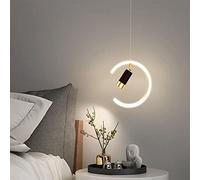 HXFFXHF Nordic Modern Chandelier Bedroom Bedside Lamp New Light Luxury Small Pendant Light with Spotlight Living Room Sofa Backdrop Decorative Hanging Lamp Interesting Life (White Light)