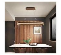 HXFFXHF Nordic Modern Simple Circular LED Pendant Lights Dining Room Oval Strip Chandelier Romantic Home Decoration Lamps(Infinite dimming,A-D120cm)