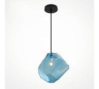 HXFFXHF Nordic New Modern Stained LED Color Glass Stone Pendant Lights Creative Lounge Dining Room Chandelier Single Head Business District Showroom Ceiling Hanging Lamp G4 Holiday Lights Needed