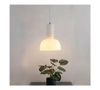 HXFFXHF Nordic Pendant Lamps with Milk Glass Shade Vintage Chandelier for Bedroom Dining Room Kitchen Island E27 Ceiling Pendant Lamp Adjustable French Cream Pendant Light White Hanging Light (Color :
