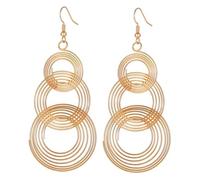 HXFFXHF Ornaments 1 Pair Orrous Round Click- Teardrop Sterling for Women Elegant Retro Leather Trendy Earrings Miss Grace Ornaments