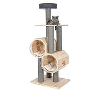 HXFFXHF Pinewood Capsule Hotel Cat Tree Cat Tower Indoor,Scratching Post Jumping Toy Climbing Frame Apartment Villa Supplies,for All Cats