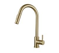 HXFFXHF Pull Out Touch Sensor Kitchen Faucet Deck Mounted Smart Induction Hot Cold Mixer Water Tap Black Gold Kitchen Sink Faucets(Gold)