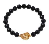 HXFFXHF Raw Citrine Crystal Beaded 8mm Tiger Eye Stone Bracelet for women Men Money Wealth Prosperity Good Luck Stretch Bracelets