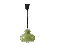 HXFFXHF Retro Brief Pendant Light Green Glass Hanging Lamp with Shade Ceiling Lamps Plating Accessory Chandelier Rope Adjustable Lantern Lighting Kitchen Island Bed Room Living Room Made in China
