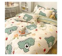 HXFFXHF Romantic Floral Bedding Set Duvet Cover Flat Sheet with Pillowcases Single Queen Full Size Boys Girls Bed Linen Bed Four Pieces Set(G,Twin 4pcs)