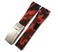 HXFFXHF Rubber Silicone Watchband 20mm 21mm For Rolex Submariner GMT Daytona Explorer Green Watch Strap