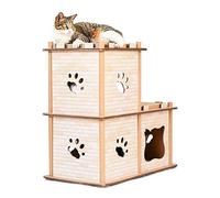 HXFFXHF Scratching Pads Cat House Grinding Claw Roof Cat Scratching Corrugated Paper Cat Climbing Frame Cat Scratch Toy (Color : Brown, Size : 67.5x37x33.5cm) g (Color : Brown, Size : 67.5x3