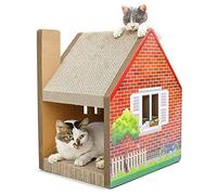 HXFFXHF Scratching Pads Cat House Grinding Claw Roof Free Assembly Cat Scratcher Cat Climbing Frame Toy Cat Scratcher Cat House Cat Scratch Toy (Color : Brown, Size : 47x36.5x53.5cm) g