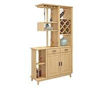 HXFFXHF Shoe Rack Living Room partition Cabinet entryway Shoe Cabinet Entry Screen Double-Sided Storage Cabinet Shelf Shoe Shelf Organizer (Color : Raw Wood)