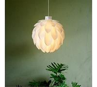 HXFFXHF Simple Creative Chandelier Danish Pine Cone Pendant Light Nordic Modern Creative Romantic Petal Decorative Hanging Lamp Bedroom Living Room Dining Room Interesting Life (38cm)