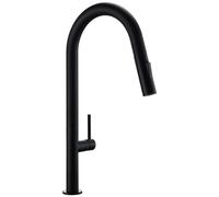 HXFFXHF Sink Taps Brass Black Plus Gold Rotation Kitchen Hot Cold Water Sink Taps Pull Out Spout Deck Mounted Kitchen Faucet