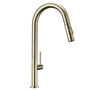 HXFFXHF Sink Taps Brass Black Plus Gold Rotation Kitchen Hot Cold Water Sink Taps Pull Out Spout Deck Mounted Kitchen Faucet