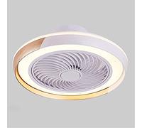 HXFFXHF Smart Ceiling Fans with Lights Bedroom Chandelier Quiet led Fan Light Ceiling with Remote Control Living Room dimmable Ventilator lamp Adjustable Wind Speed Invisible Produced in China