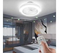 HXFFXHF Smart led Modern Ceiling Fan with Light Invisible Remote Control Chandelier 3 Color Changeable Mute Adjustable 3-Wind Speed dimmable Light Ventilator lamp for Bedroom Produced in China