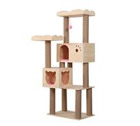 HXFFXHF Solid Wood Cat Tree Cat Tower Indoor,Scratching Post Jumping Toy Climbing Frame Integrated Multifunctional Apartment,for All Cats