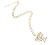 HXFFXHF Stainless Steel Necklace Menorah Necklace for Women Neck Jewelry Women Necklace Golden