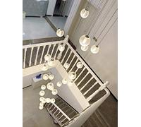 HXFFXHF Stairwell Lamp Long Chandelier Modern Minimalist Light Luxury Villa Small Duplex Building Loft Apartment Hollow Living Room Lamps Decor Pendant Light
