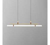 HXFFXHF Table Penadnt Long Strip Dining Romm Chandeliers Nordic LED Pendant Kitchen Island Fixture Linear Hanging Light for Bar