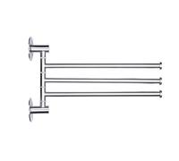 HXFFXHF Towel Rails Bathroom Rotatable Towel Rack 3 Rod and 4 Rod Towel Bar Water Bathroom Shelf Kitchen Storage Rack Tower Hanger/3 Rod