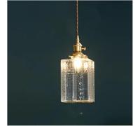 HXFFXHF V-intage Brass Glass Scandinavian - Restaurant bar Clothing Door lamp Home Decorative Chandelier, Fixtures Light Fixture(10x17cm)