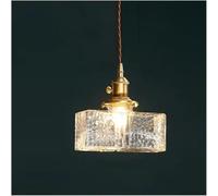 HXFFXHF V-intage Brass Glass Scandinavian - Restaurant bar Clothing Door lamp Home Decorative Chandelier, Fixtures Light Fixture(10x17cm)