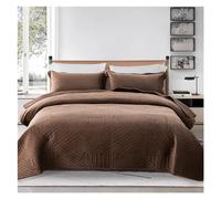 HXFFXHF Velvet Bedspread on The Bed Plaid Quilted Mattress Topper Solid Color Bed Cover Couple Bed Quilt Bedspreads Compatible with Double Bed Sheet Bed Four Pieces Set(A,3pcs 240x250cm)