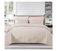 HXFFXHF Velvet Bedspread on The Bed Plaid Quilted Mattress Topper Solid Color Bed Cover Couple Bed Quilt Bedspreads Compatible with Double Bed Sheet Bed Four Pieces Set(A,3pcs 240x250cm)