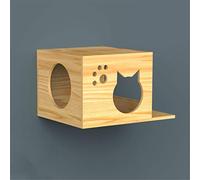 HXFFXHF Wall-Mounted Cat Climbing Frame Cat Tree Solid Wood Hexagon Space Capsule Cat Wall Springboard Kitten House Ladder Pet Furniture (Color : D, Size : 1 Piece) (B 1 Piece)