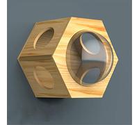 HXFFXHF Wall-Mounted Cat Climbing Frame Cat Tree Solid Wood Hexagon Space Capsule Cat Wall Springboard Kitten House Ladder Pet Furniture (Color : D, Size : 1 Piece) (A 1 Piece)