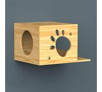 HXFFXHF Wall-Mounted Cat Climbing Frame Cat Tree Solid Wood Hexagon Space Capsule Cat Wall Springboard Kitten House Ladder Pet Furniture (Color : D, Size : 1 Piece) (C 1 Piece)