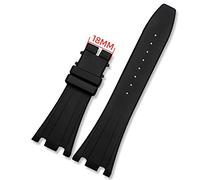 HXFFXHF Watch Band for AP 15703 15710 26703 Royal Oak Offshore Rubber Strap 28mm Men Black Bracelet Folding Buckle with Tools (Color : Black-Rosegold-B, Size : 28mm)