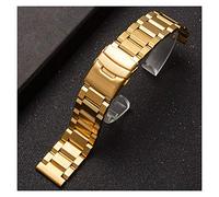 HXFFXHF Watch Strap, 18 19 20 21 22mm 23mm 24mm 25mm Solid Stainless Steel Strap Metal Folding Clasp Replacement Bracelet;