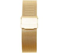HXFFXHF Watch Strap Adjustable Stainless Steel Mesh Replacement Watch Band Breathable and Waterproof men's watches bands wrist accessories Rose gold color-22mm (Color : Gold Color, Size : 18mm)