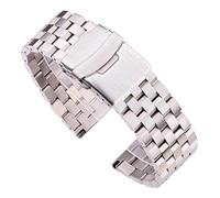 HXFFXHF watch strap solid stainless steel 18mm 20mm 22mm 24mm silver brushed metal watchbands women men accessories