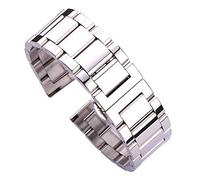 HXFFXHF watch strap stainless steel bracelet 18 20 21 22 23 24mm blue silver metal watchbands fold deployment clasp accessories