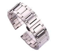 HXFFXHF watch strap stainless steel bracelet 18 20 21 22 23 24mm blue silver metal watchbands fold deployment clasp accessories