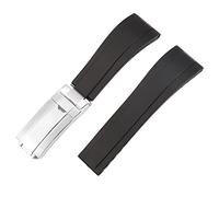 HXFFXHF WatchBand For SUBMARINER YachtMaster DAYTONA Silicone Waterproof Watch Strap Watch Accessories Rubber Watch Bracelet Chain Watch Buckle With Logo