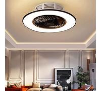 HXFFXHF White Ceiling Fans with Lights Chandelier Reversible Bedroom Living Room led Ceiling Fans with Lights and Remote Smart Invisible Ventilator lamp Modern Quiet Timer Produced in China