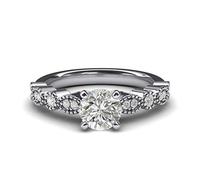 HXFFXHF Women's Vintage-inspired Milgrain Marquise and Dot Simulated Diamond Engagement Ring Matching Wedding Ring Set