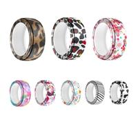 HXFRTYU 8Pack Silicone Cover for Oura Ring 4/Gen3/Galaxy Ring/RingConn Gen 2&1/ULTRAHUMAN Ring AIR, Elastic Ring Case Protector for Gym and Working Out (M (10/11/12/13)) Black