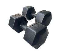 HXGN 10kg x 2 Hex Dumbbells in Black HXGN Black