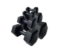 HXGN 12kg Hex Dumbbell Set, 6 Vinyl Coated Weights for Home Workouts | 6 vinyl-coated hex dumbbells: 2 x 1kg, 2 x 2kg and 2 x 3kg. Anti-roll design for strength training and home workouts.