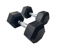 HXGN 2 x 12.5kg Pro Hex Dumbbells (Pair) in Black HXGN Black 12.5kg
