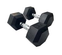 Hxgn Pro Hex Dumbbell Pair 2 X 12.5Kg - Knurled Steel Handles