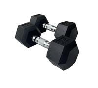 Hxgn Pro Hex Dumbbells - Pair (2 X 7.5 Kg) With Knurled Steel Handles