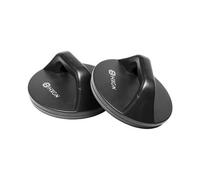 Hxgn Rotating Push Up Bars With Raised Handles - 20Cm Non-Slip Base, Compact Pair (Black)
